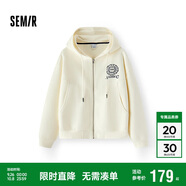 森馬（Semir）[商場(chǎng)同款]外套女連帽刺繡學(xué)院風(fēng)2025春寬松質(zhì)感夾克101125108002