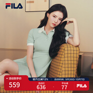 FILA 韓素希同款|斐樂(lè )官方女裝連衣裙2025夏季新款時(shí)尚防曬涼感裙子 燕麥灰-GY M 165/84A/M