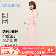 OhSunny短款防曬衣女時(shí)尚披肩護(hù)臉款防紫外線防曬服薄外套 蜜桃粉-長(zhǎng)款 M 均碼