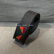 NAOISKEY?腦斯基辛普森黃眼睛小怪獸平滑扣帆布休閑百搭韓版學(xué)生青年褲腰帶男皮帶 黑色紅眼睛158斤內(nèi)可使用 110cm