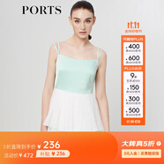 PORTS寶姿春季女裝新品吊帶連衣裙撞色拼接SV8D026QWB005 湖水綠 M (6)