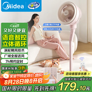 美的（Midea）【語(yǔ)音智控】空氣循環(huán)扇/國家補貼/家用電風(fēng)扇/遙控落地扇/輕音柔風(fēng)立式定時(shí)/桌面小風(fēng)扇 FGA24THR