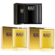 RAY泰國蠶絲面膜補水美百收縮毛孔保濕控油祛痘提亮一盒 【三盒組合 【三盒組合裝】金-金-黑