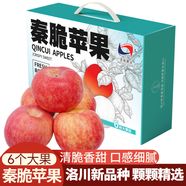 洛川蘋(píng)果陜西延安紅富士時(shí)令蘋(píng)果水果禮盒禮品蘋(píng)果生鮮新鮮脆甜整箱好吃 【新品】秦脆 6枚大果優(yōu)選  禮盒裝