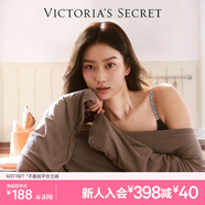 維多利亞的秘密 田曦薇同款 logo舒適字母肩帶文胸女士隱形無痕秋季內衣性感送禮 54A2黑色-無鋼圈 11221457 70B （32B）