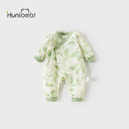 歡喜小熊（huanxixiaoxiong）寶寶春季棉連體衣嬰兒春秋A類哈衣爬服春款衣服 枝繁葉茂 52cm
