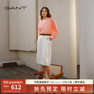 GANT/甘特春季女裝裙子簡約氣質(zhì)通勤純色直筒A字顯瘦中長款半身裙 113白色 XL 40