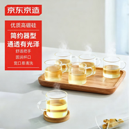 京東京造 玻璃杯 高硼硅泡茶水杯子家居品茗杯100ml六只裝