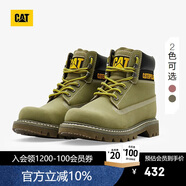 CAT卡特馬丁靴工裝靴女鞋新品女生保暖多巴胺甜美彩色女靴 青色P3123