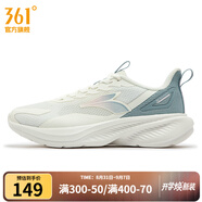361°女鞋運動(dòng)鞋秋季新款361度女常規跑鞋 羽毛白/水霧藍 38