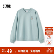 森馬（Semir）史努比系列衛(wèi)衣女卡通落肩寬松衣服個性秋設計感圖案101524116009