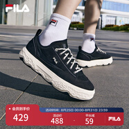 FILA 斐樂官方男子ROCK摩登帆布鞋時(shí)尚休閑鞋 黑-BK 44.5