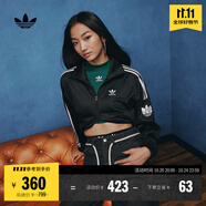 adidas經(jīng)典復古三條紋雙拉鏈寬松夾克外套男女秋季阿迪達斯三葉草 深麻灰   3XL