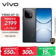 vivo Y300 GT 12GB+512GB 黑色 7620mAh超薄藍(lán)海電池 天璣8400滿血版 軍工級耐用品質(zhì) AI手機(jī)