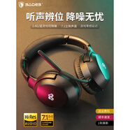 賽德斯降噪無線耳機頭戴式 2.4g藍牙電競游戲?qū)Ｓ秒娔X耳麥三角洲 【B130黑四模電競款】【三角洲行動_英雄聯(lián)盟LO 官配