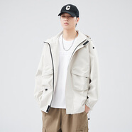 丹堡尼（DANBONI）丹保尼山系連帽登山服外套男士美式工裝夾克休 淺卡其 S 建議(80-110)斤