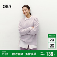 森馬（Semir）毛衣女冬季oversize小狗提花圓領(lǐng)軟糯毛衫慵懶風(fēng)上衣101724107028