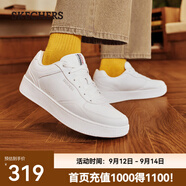 斯凱奇（Skechers）新品男女同款板鞋輕質(zhì)吸震透氣254011 白色/WHT 41