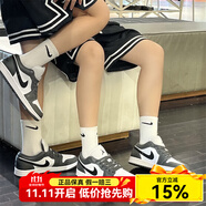 NIKE耐克男鞋女鞋AJ1情侶鞋Air Jordan 1低幫新年紅白休閑籃球運(yùn)動(dòng)鞋 經(jīng)典款灰白 43 【男款】
