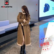 AEMAPE外套女2025新款秋冬季保暖韓版羊羔毛外套棉服中長款大衣長款 S