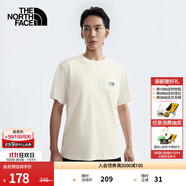 北面（The North Face）短袖棉T恤情侶款舒適透氣戶外夏季新款|88G4 QLI/沙丘白 2XL