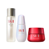 SK-IIsk2神仙水230ml套裝 小燈泡精華露面霜提亮膚色提拉緊致護(hù)膚品 神仙水230ml+精華50ml+面霜50ml