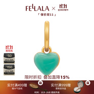 翡拉拉（fellala）「霓虹甜心」雙面愛心耳環(huán)多巴胺糖果色耳釘高級感生日節(jié)日禮物 單只*松石青愛心耳環(huán)