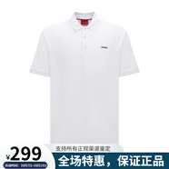 雨果博斯（HUGO BOSS）HUGO BOSS男裝Polo衫男男裝上衣棉質(zhì)商務(wù)休閑立領(lǐng)短袖logo 白色（50466182） L （150-175斤）僅供參考