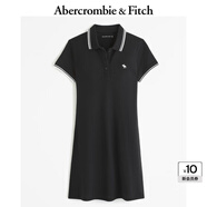 ABERCROMBIE & FITCH女裝24夏款經(jīng)典小麋鹿甜美氣質(zhì)POLO翻領連衣裙KI159-4142 黑色 XXS 150/80A 短版