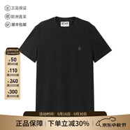 GOLDEN GOOSE黃金鵝 男士Star Collection圓領(lǐng)短袖T恤男裝 GMP01220 P000593 90100 黑色星星膠印 XL
