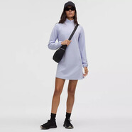 lululemon露露裙子 25秋冬新品女士 Softstreme 半拉鏈迷你連衣裙 寬松百搭 寧靜藍/Serene Blue XS