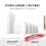華為凌霄子母路由Q6網(wǎng)線版（1母5子套裝） 全屋千兆網(wǎng)線組網(wǎng)  Wi-Fi6+ AC AP面板