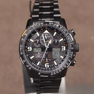 西鐵城（CITIZEN）藍天使光動(dòng)能電波防水鋼帶男手表AT8020-54L JY8078-52L JY8075-51E 黑天使