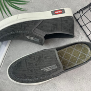 NAOISKEY?腦斯基春夏老北京布鞋男帆布鞋小雛菊男鞋一腳蹬休閑鞋透氣乞丐鞋 A0001灰色 39