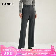 藍(lán)地（LANDI）格雷系深灰色女士西裝褲正裝修身直筒褲秋冬新品 城堡灰 S