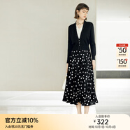 顏域時(shí)尚波點(diǎn)顯瘦半身裙女2024新款早秋氣質(zhì)半裙中長(cháng)款高腰裙子女 黑白點(diǎn) XXL/44