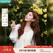 茵曼（INMAN）章若楠同款歐若風(fēng)鏤空薄女裝開衫針織衫2025年春秋季新款短款外套 杏色【好評返現(xiàn)】 M