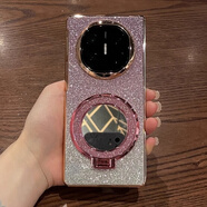 華為適用華為X6手機保護殼外殼限量版MateX5典藏版保護套MX5折疊屏高 漸層粉色鏡子支架 華為MateX3