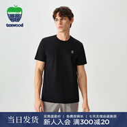 texwood蘋果T恤男士夏季新款透氣速干體恤中青年輕薄涼感運動短袖 藏青 L