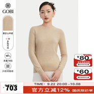 GOBI戈壁秋季基礎款純色圓領(lǐng)打底衫毛衣衫女士針織衫 米白色02 XS