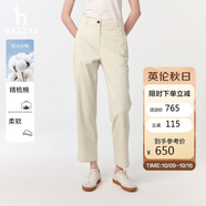 哈吉斯（HAZZYS）女裝 直筒通勤休閑褲ATDSP0CAX02 乳白色I(xiàn)V 40(160/72A40)