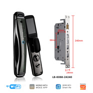 OUOETYWiFi涂鴉智能安防門(mén)鎖人臉識別攝像頭紅外夜視喚醒指紋IC卡密碼鎖 60*68*24*240鎖體 涂鴉智能 WiFi智能門(mén)鎖