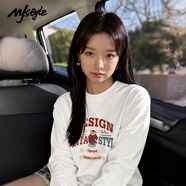 MJ STYLE純棉長(cháng)袖T恤男女2025秋季寬松休閑百搭美式復古風(fēng)辣妹打底衫上衣