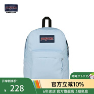 JANSPORT杰斯伯書(shū)包輕便雙肩包男女旅行包簡(jiǎn)約背包電腦包學(xué)生校園 85VI7G7 霧霾藍(lán)-側(cè)邊袋/20L