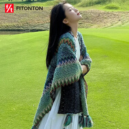 FitonTon披肩女民族風(fēng)新疆旅游穿搭圍巾大披肩保暖防風(fēng)披風(fēng)斗篷拍照外套