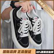 瑪雅鷹（MAYAYING）男鞋子潮鞋2025年新款秋季透氣復(fù)古增高板鞋休閑學(xué)生小清新面包鞋 黑色【旗艦款】 43