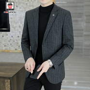 AEMAPE/美國蘋(píng)果 高檔毛呢西服男士秋冬季新款休閑百搭外套長(cháng)袖小西裝男 3號色 3XL 【建議160-175斤】