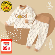 G.DUCKKIDS小黃鴨嬰兒秋衣套裝全棉高腰護(hù)肚秋褲男女寶寶長(zhǎng)袖分體睡衣 good熊 90 cm (建議身高75-82CM,體重19-24斤)