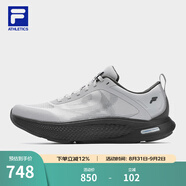 斐樂（FILA）官方男鞋NUVOLE JOG路跑鞋2025夏新款柔云健步鞋運動鞋 雨霧灰-NC 40