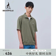 beanpole【寬松T恤】  夏季新款男士潮流休閑文藝風(fēng)短袖POLO衫 橄欖色 XL 185/100A